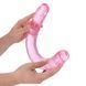 Двосторонній фалоімітатор RealRock Crystal Clear Double Dildo 18'', 45 см (рожевий) 52184 фото 3