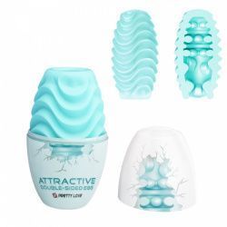 Мастурбатор яйцо Pretty Love Attractive Double Sided (бирюзовый) 22314 фото