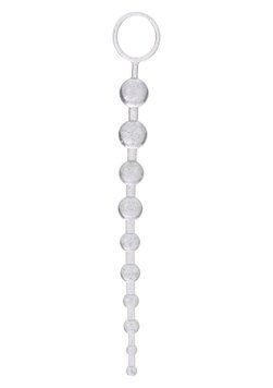 Анальная цепочка Calexotics X-10 Beads, 28 см (прозрачный) 76672 фото