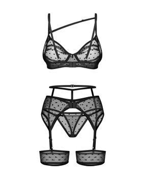 Комплект белья Obsessive Nuites, L/XL (черный) 107766 фото