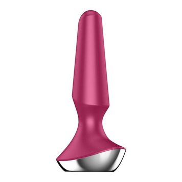 Анальна пробка, Satisfyer Plug-ilicious 2, 14 см (малиновий) 11492 фото