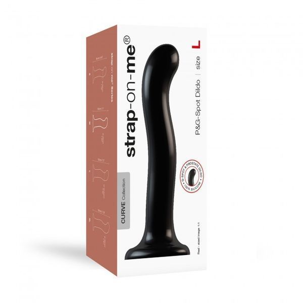 Фалоімітатор Strap-On-Me Dildo Plug P&G L, 18 см (чорний) 69228 фото