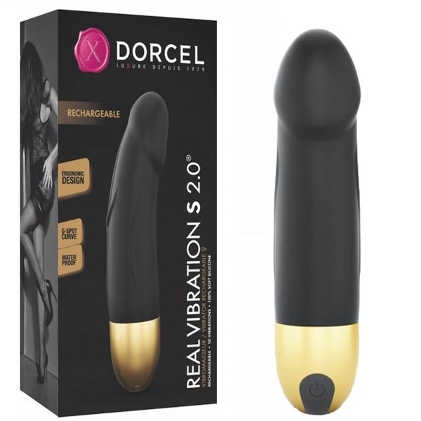 Вибратор для точки G Dorcel Real Vibration, 16 см (черный) 12819 фото