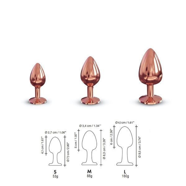Анальная пробка с кристаллом Dorcel Diamond Plug L, 9,5 см (бронзовый) 25770 фото