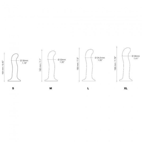 Фалоімітатор Strap-On-Me Dildo Plug P&G L, 18 см (чорний) 69228 фото
