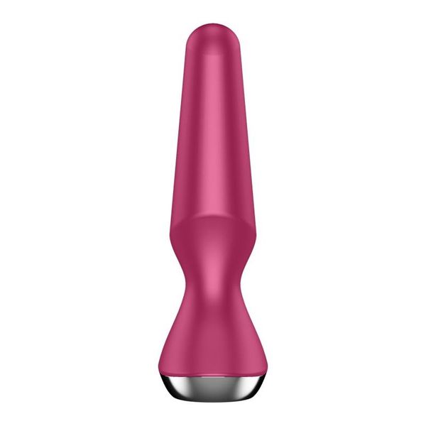 Анальна пробка, Satisfyer Plug-ilicious 2, 14 см (малиновий) 11492 фото