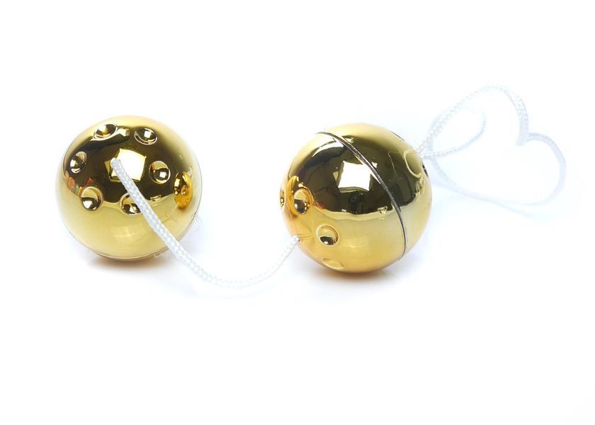 Duo-Balls Gold - Вагинальные шарики, 3,5 см (золотой) 20228 фото