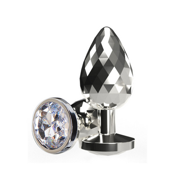 Анальная пробка Anal Play Disco Diamond Plug Small, 7,5 см (серебристый) 104118 фото