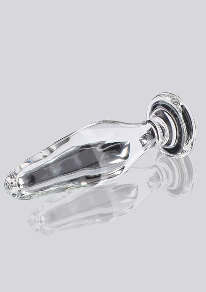 Анальна пробка Glass Worxx Star Sparkler, 12 см (прозора) 125134 фото