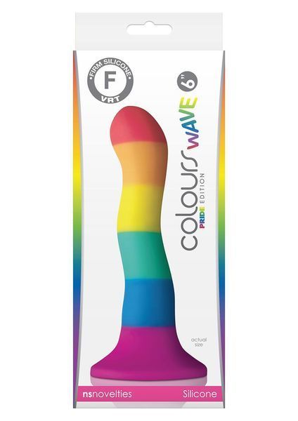 Фаллоимитатор Colours Pride Edition 6" Wave Dildo, 15,2 см (радужный) 11368 фото