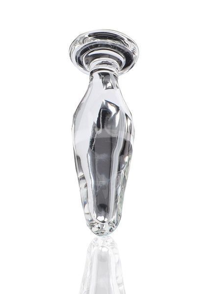 Анальна пробка Glass Worxx Star Sparkler, 12 см (прозора) 125134 фото