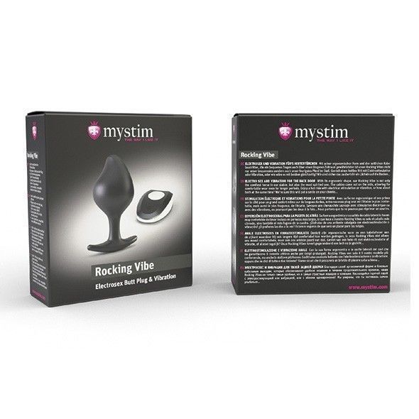 Анальна пробка Mystim Buttplug Rocking Force Vibe, 9,5 см (чорний) 68656 фото