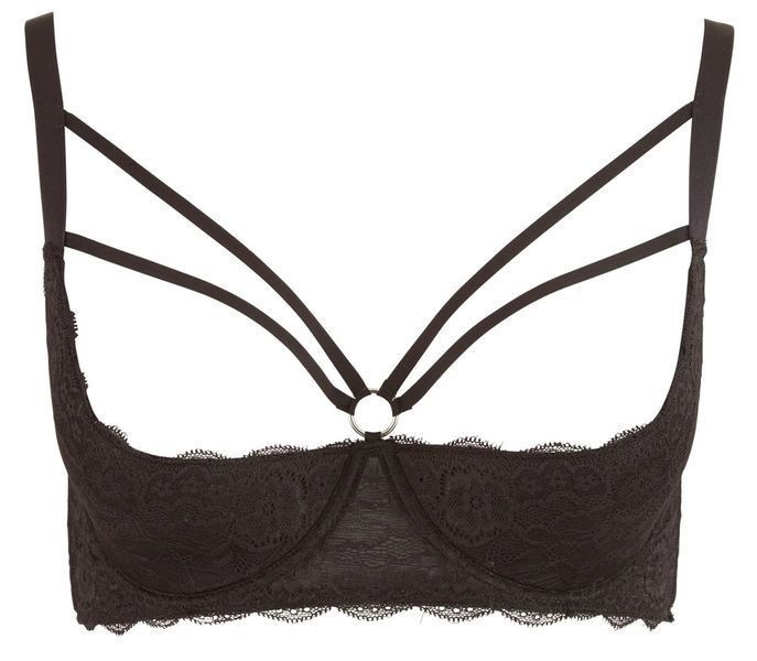 Бюстгальтер Cottelli Curves Shelf Bra lace, 85E (черный) 82682 фото