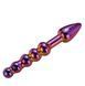 Анальний фалоімітатор Glamour Glass Ridged Anal Dildo, 18 см (райдужний) 78726 фото 3