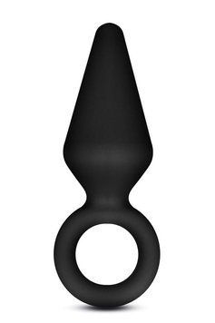 Анальна пробка Anal Adventures Platinum Loop Plug Small, 7.6 см (чорний) 79124 фото