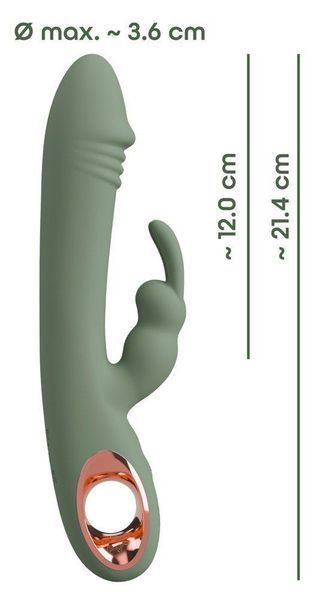 Вибратор-кролик You2Toys Slim Rabbit Olive, 21.4 см (зеленый) 52036_EU фото