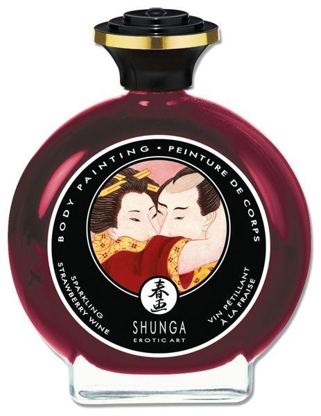 Съедобная краска для тела Shunga Body Painting клубника с шампанским, 100 мл 30350 фото