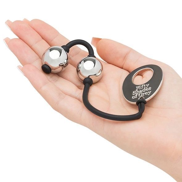 Вагинальные шарики Fifty Shades of Grey Inner Goddess Mini, 21,6 см (серебристый) 38382 фото