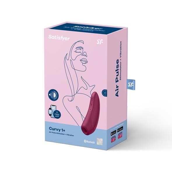 Ваакумный стимулятор клитора Satisfyer Curvy 1+,13,5 см (красный) 10040 фото