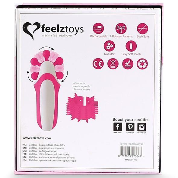 Стимулятор клітора FeelzToys Clitella Oral, 11 см (рожевий) 12562 фото