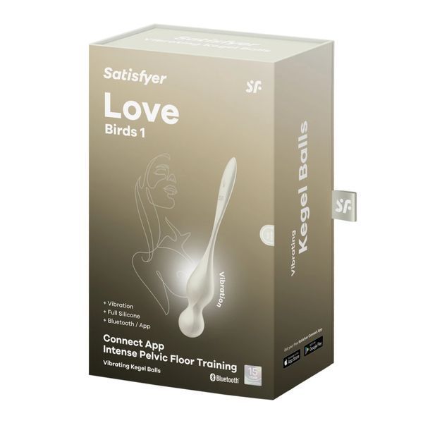Вагінальні кульки Satisfyer Love Birds 1, 22.2 см (білий) 62230 фото