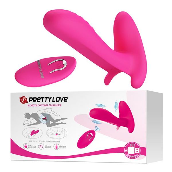 Вибратор Pretty Love Remote Control, 10 см (розовый) 11627 фото