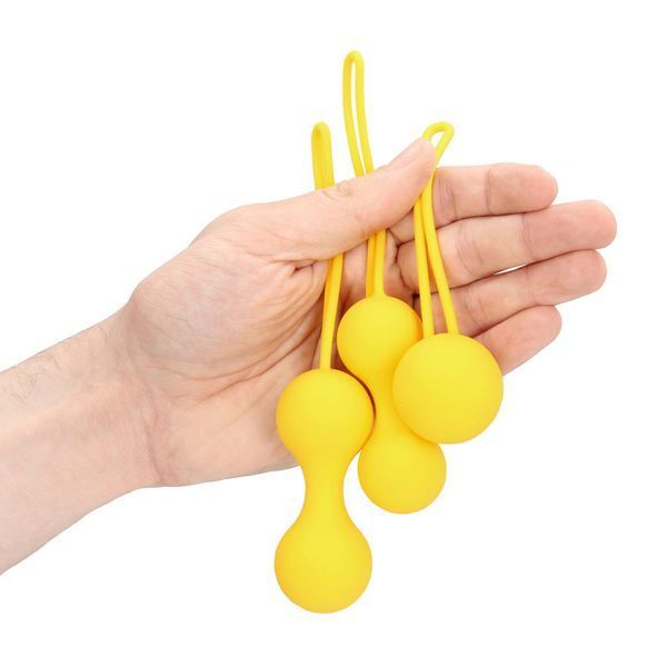 Набір вагінальних кульок Loveline Kegel Ball Exercise Set, 3 шт (жовтий) 115984 фото