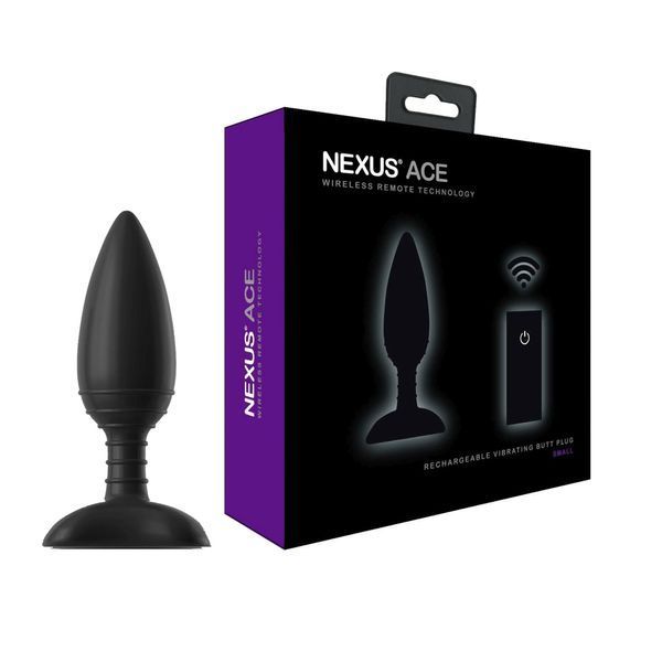 Анальна пробка з вібрацією Ace Remote S, 10 см (чорний) 27706 фото