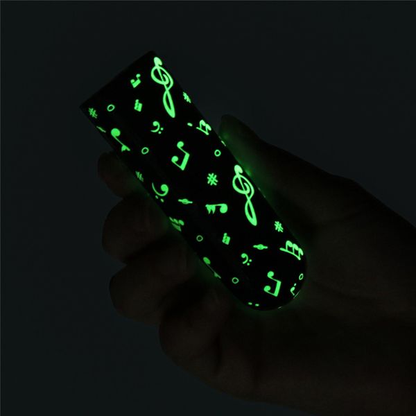 Вибратор для клитора LoveToy Music Massager Glow In The Dark, 8,5 см (черный) 16204 фото