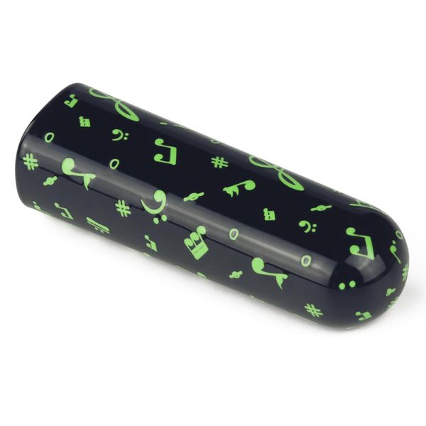 Вибратор для клитора LoveToy Music Massager Glow In The Dark, 8,5 см (черный) 16204 фото