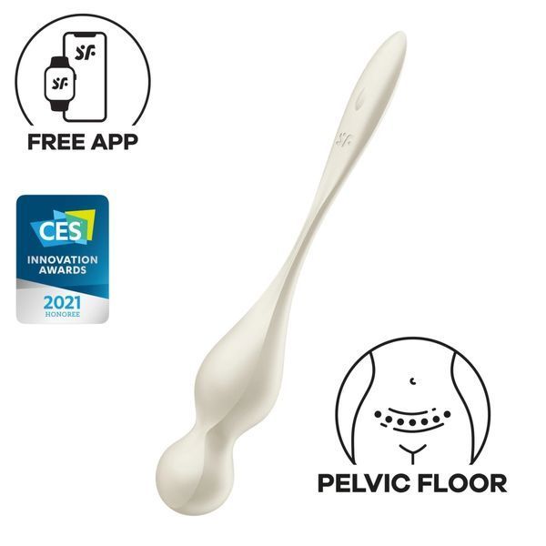 Вагінальні кульки Satisfyer Love Birds 1, 22.2 см (білий) 62230 фото