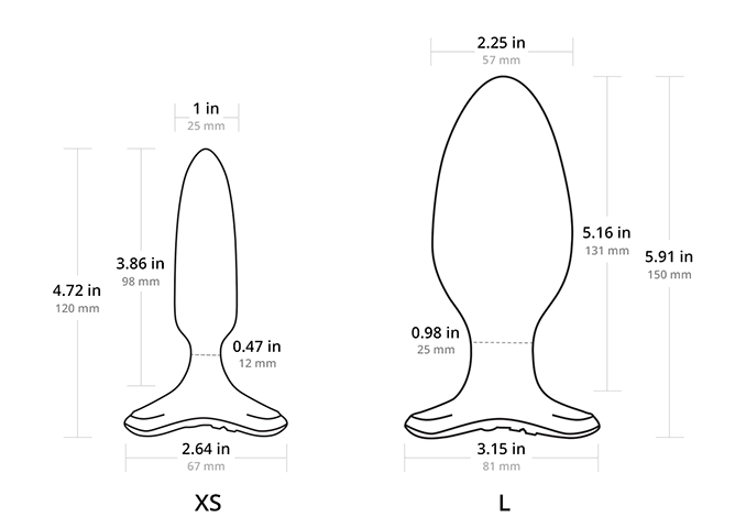 Анальная пробка Lovense Hush 2 XS, 12 см (черный) 69772 фото