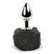 Анальна пробка FeelzToys Bunny Tails, 7 см (чорний) 38502 фото 1