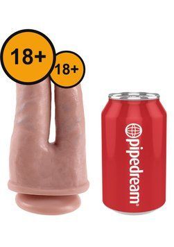 Двойной фаллоимитатор Pipedream King Cock Double Penetrator Light, 20.9 см (телесный) 38762_EU фото