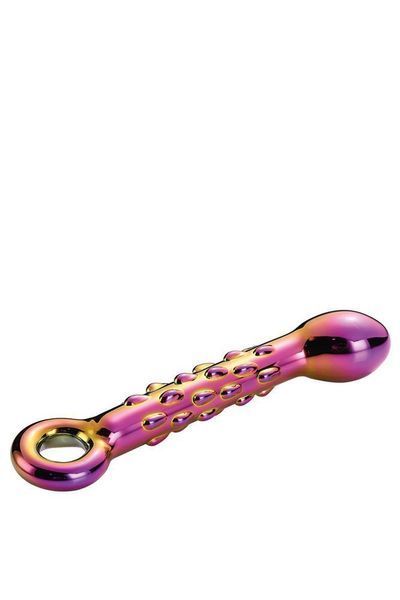 Фаллоимитатор Glamour Glass Ribbed G-Spot, 18 см (мульти) 45999 фото