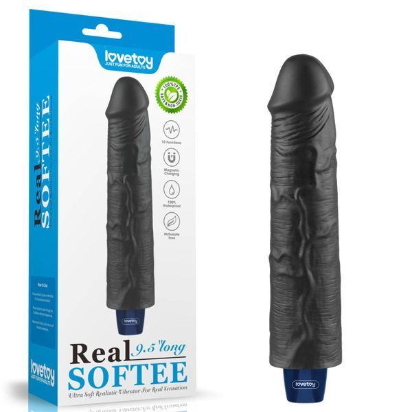 Вибратор Lovetoy Real Softee 9.5", 24 см (черный) 212302 фото