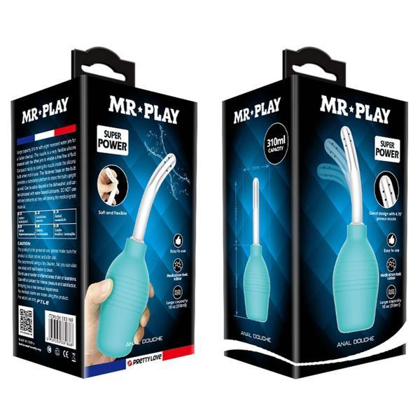 Анальный душ MR Play Anal Douche, 310 мл (бирюзовый) 54446 фото