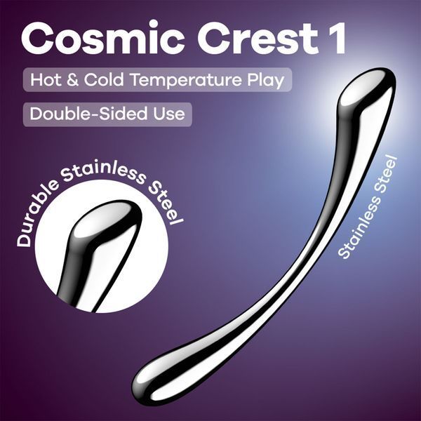 Фаллоимитатор Satisfyer Cosmic Crest 1, 24 см (серебристый) 203160 фото