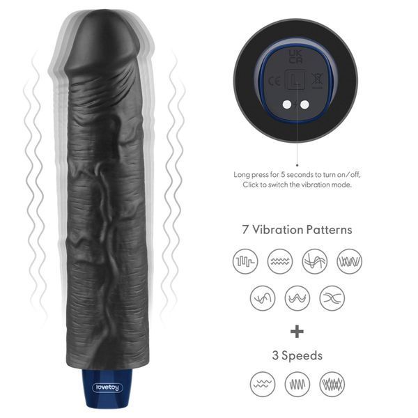 Вибратор Lovetoy Real Softee 9.5", 24 см (черный) 212302 фото