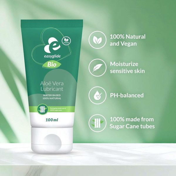 Лубрикант на водной основе EasyGlide Bio & Natural Aloe Vera, 100 мл 237304 фото