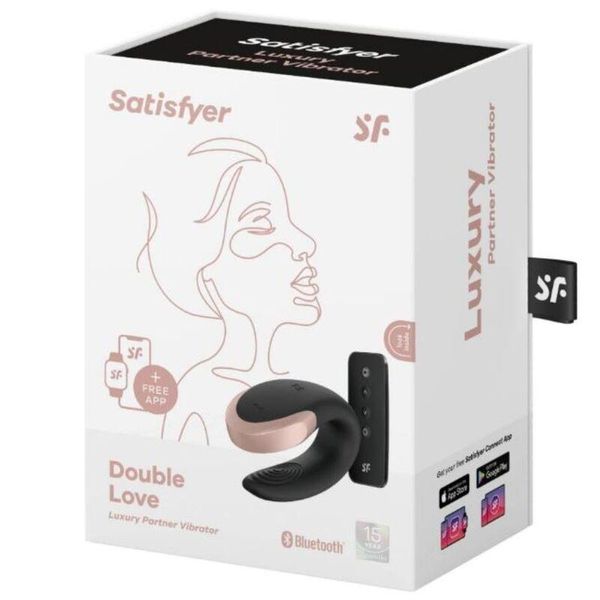 Вибратор для пар Satisfyer Double Love, 8,6 см (черный) 19220 фото