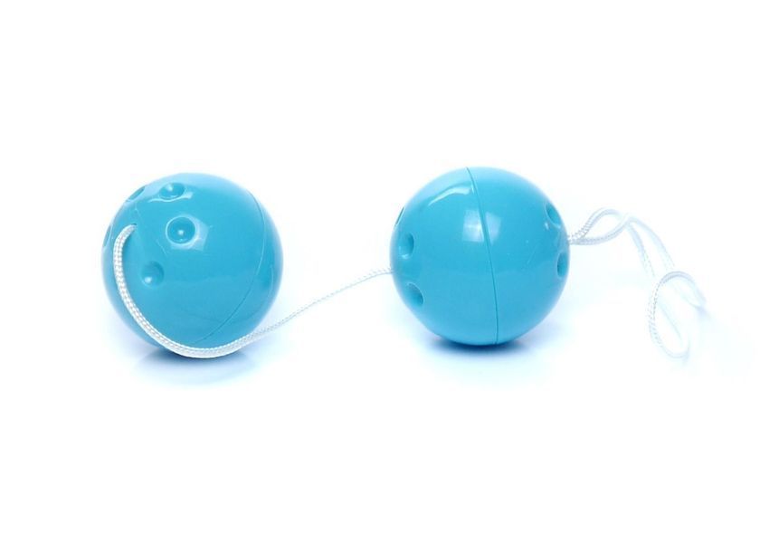 Вагинальные шарики Boss Series Duo Balls, 21 см (голубой) 20232 фото