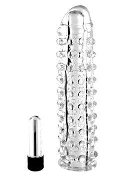 Насадка на пенис Vibro Penis Sleeve, 16 см (прозрачный) 8128 фото