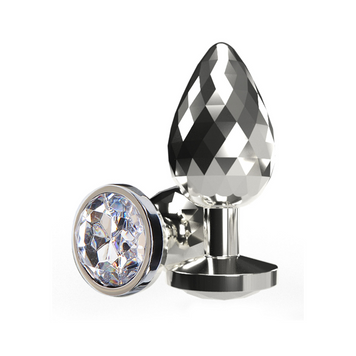 Анальна пробка Anal Play Disco Diamond Plug Large, 9,7 см (сріблястий) 104118 фото