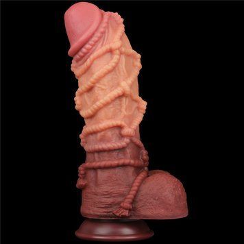 Фалоімітатор Dual-Layered Silicone Nature Cock 10.5'', 27 см (коричневий) 47675_EU фото