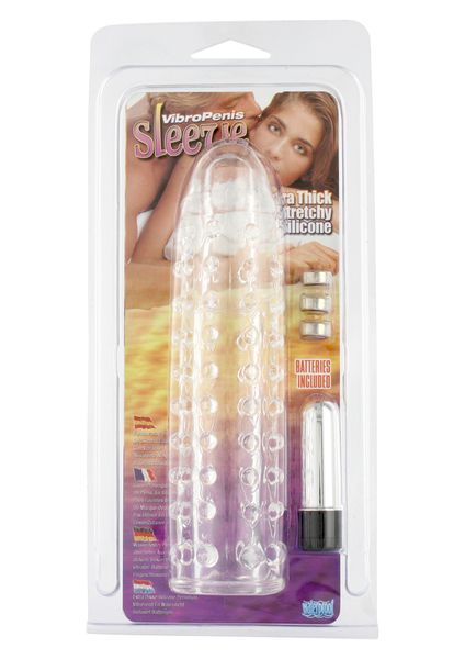 Насадка на пенис Vibro Penis Sleeve, 16 см (прозрачный) 4064 фото