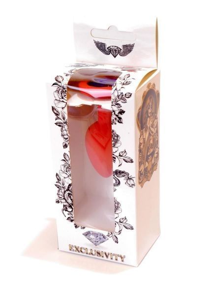 Силіконова анальна пробка з кристалом Boss Silikon Plug Jewellery Red Small, 7 см (синій) 16000 фото