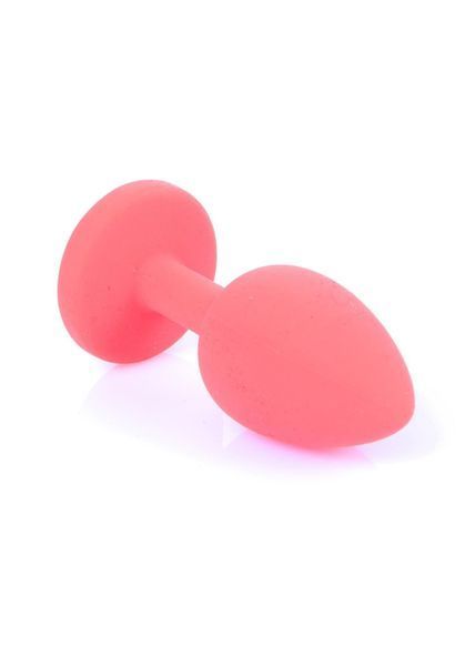Силіконова анальна пробка з кристалом Boss Silikon Plug Jewellery Red Small, 7 см (синій) 16000 фото