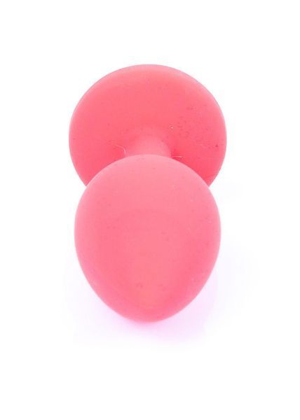 Силіконова анальна пробка з кристалом Boss Silikon Plug Jewellery Red Small, 7 см (синій) 16000 фото