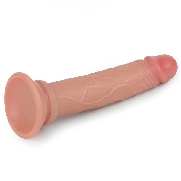 Фалоімітатор Dual-Layered Liquid Silicone Nature Cock, 18,5 см (тілесний) 44220 фото